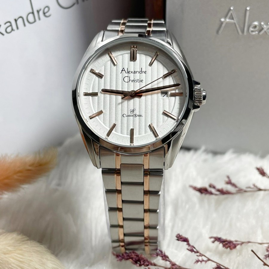 JAM TANGAN WANITA ALEXANDRE CHRISTIE AC 8686 / AC8686 RANTAI ORIGINAL GARANSI 1 TAHUN