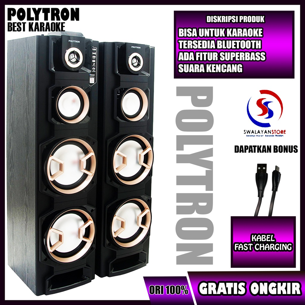 KHUSUS JATIM SPEAKER AKTIF POLYTRON PAS 8E28 GARANSI RESMI