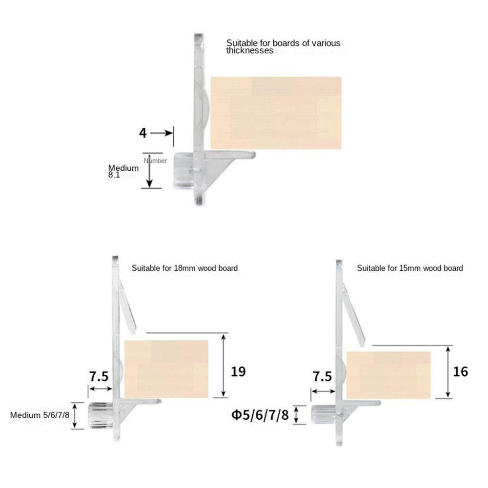 Populer Pengunci Rak Pin Hardware Rak Buku Cabinet Shelves Bracket