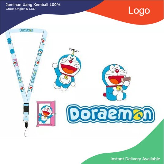 

Tali Lanyard DORAEMON Aksesoris Custom Lanyard Gantungan Kunci HP POD Lanyard Tali ID Card