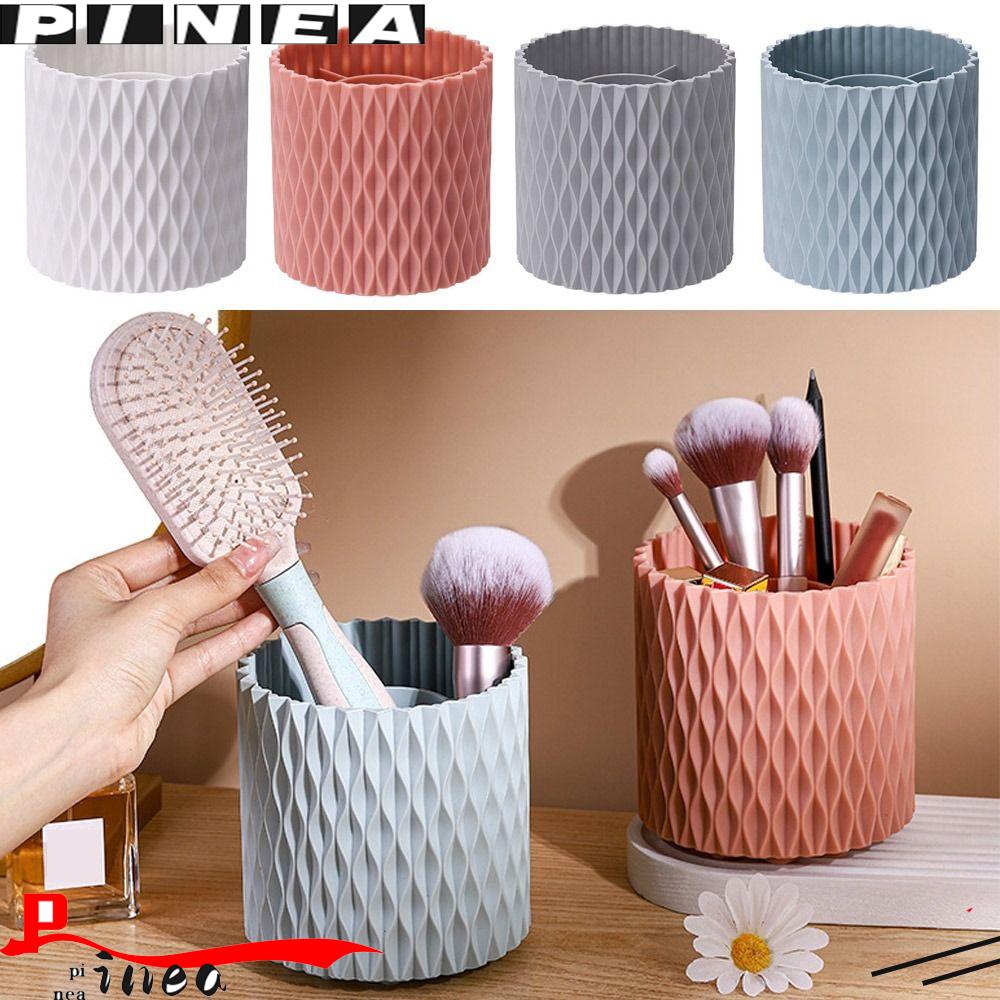 Wadah Pulpen Berputar Nanas Wadah Multifungsi Dekorasi Desktop Kantor Divided Pen Bucket