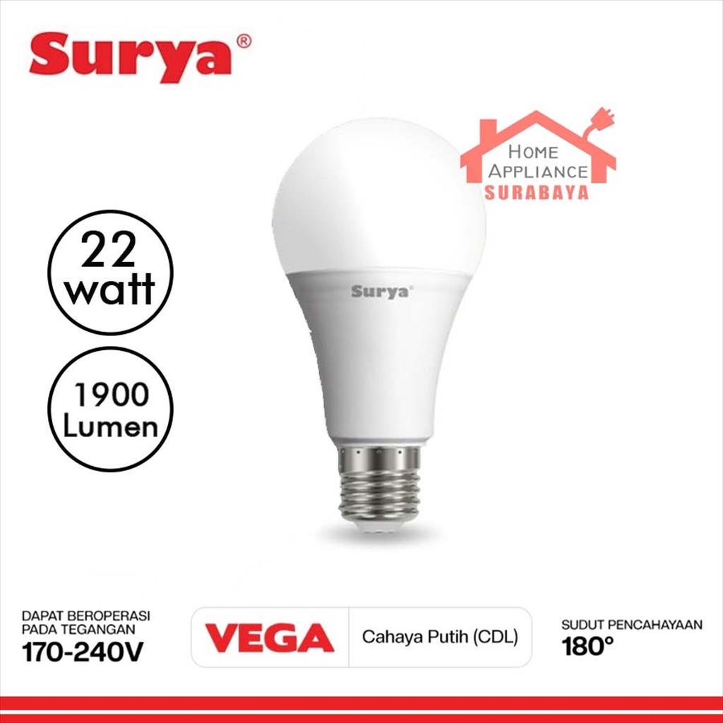 Lampu Led Bulb Surya Vega 22W - 22 Watt Cahaya Putih 6500K