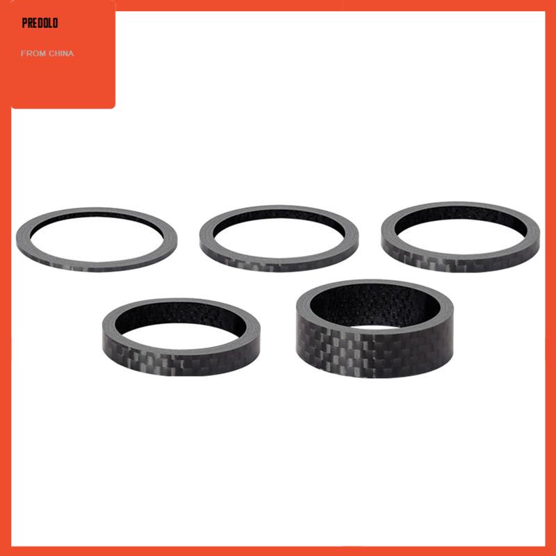 [Predolo] Set Spacer Mesin Cuci Batang Headset Sepeda Serat Karbon1 1/8&quot;