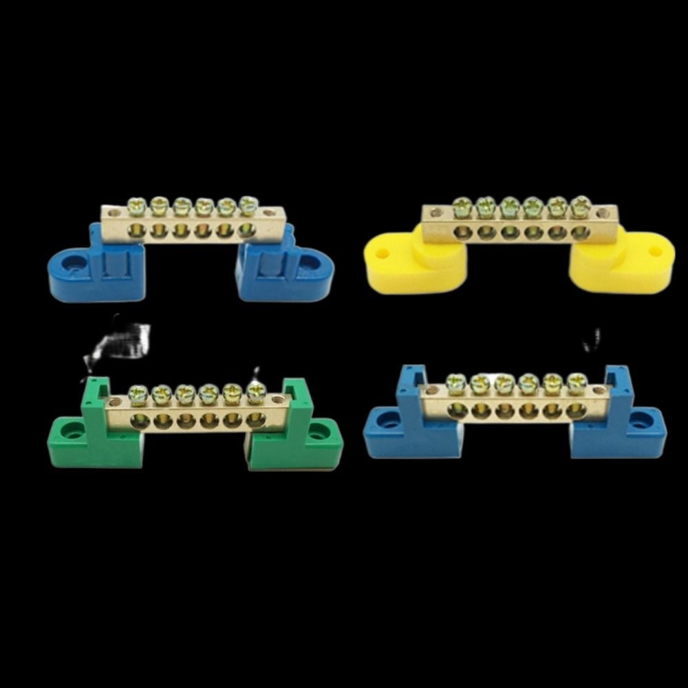 TOP Copper Screw Terminal Block Flame Distribution Box Bar Barisan Kabel Nol Arde Blok Terminal Tembaga