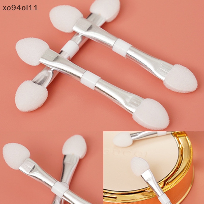 Xo 10pcs Double Eye Shadow Eyeliner Brush Sponge Aplikator Alat Makeup OL