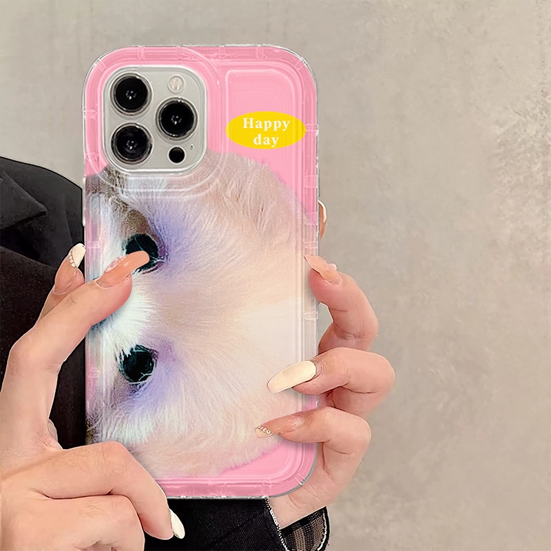 IPHONE Soft Phone Case Kompatibel Untuk Iphone14 13 11 12 Pro XS Max X Xr7 +8 Plus Casing Anjing Lucu TPU Silikon Shockproof Cover