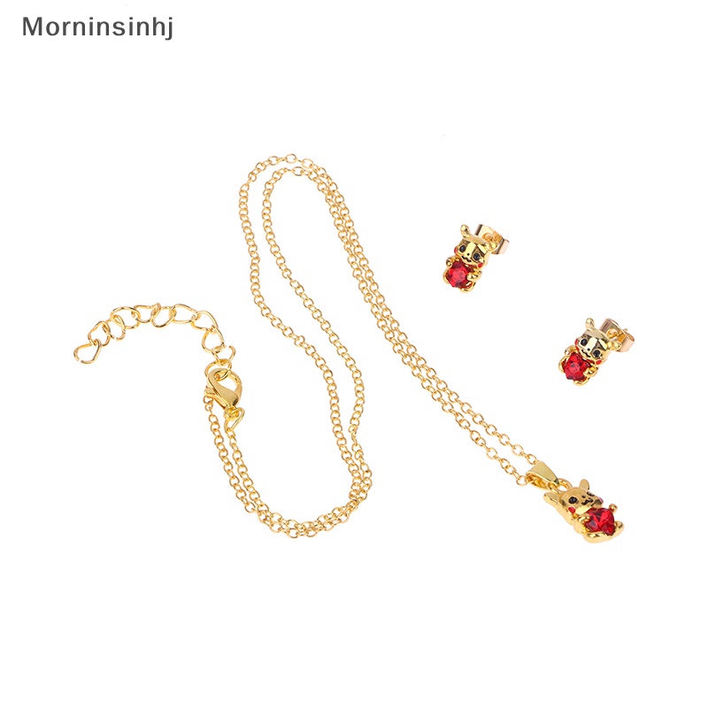 Mornin Kreatif Golden Anime Cinta Batu Putih Kalung Kartun Aksesoris Lucu id