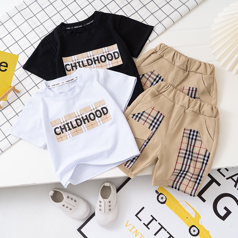 SETELAN ANAK LAKI LAKI KAOS CHILDHOOD CELANA CHINO IMPORT