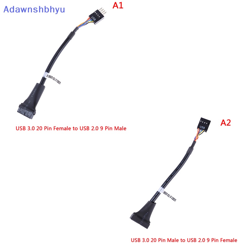 Header motherboard Adhyu usb 3.0 20pin Ke usb 2.0 9pin adapter converter Kabel ID