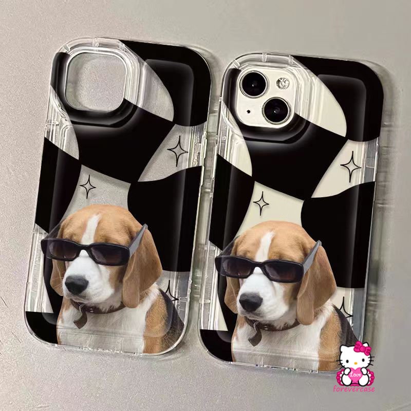 Untuk Oppo A77 A55 A17 A95 A16s A17K A31 A57 A74 A96 A16K A9 A1K A76 A92 A53 A12E A52 A5 A77s A12 A5s A7 A16 A15 A54 A3s Reno 4F 5bag Lembut Pasangan Anjing Kucing Lucu Memakai Sunglasse Sarung