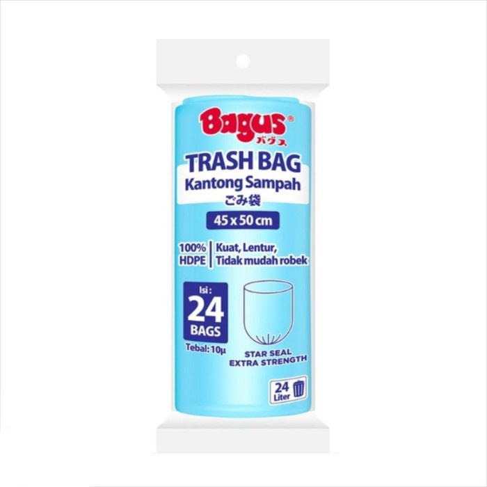 Bagus Trash Bag Kantong Sampah Roll 45 x 50 cm 24's