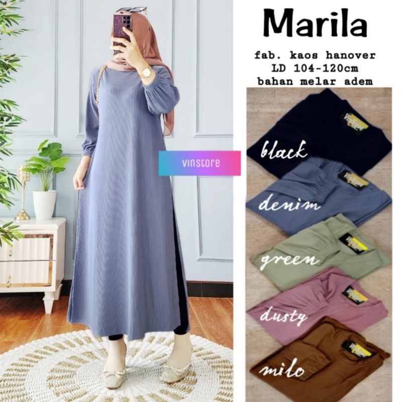 MARILA TUNIK ORI VINSTORE | Kaos Hanover elastis adem
