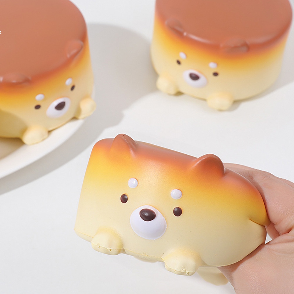 Puppy Kue Dekompresi Mainan Super Lembut Simulasi Makanan Slow Rebound Memeras Mainan Anak Kreatif Palsu Hewan Roti Prop