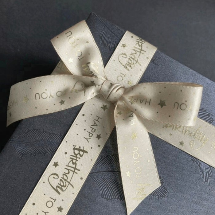 

pita happy birthday 1,5cm pita satin hbd ribbon hbd pita hbd - Putih