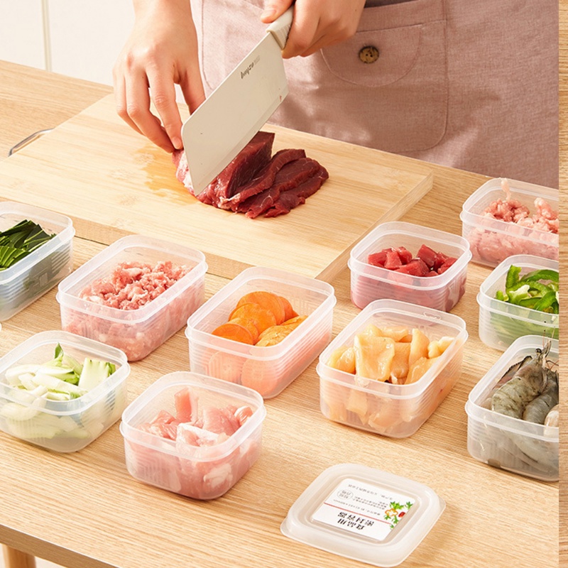 [Fitur] Snack Bumbu Sub-Packed Case/Perlengkapan Penyimpanan Rumah Portabel/Wadah Berpendingin Makanan/Daging Sayur Kotak Fresh-keeping/Tempat Penyimpanan Tersegel Makanan Penutup Buah