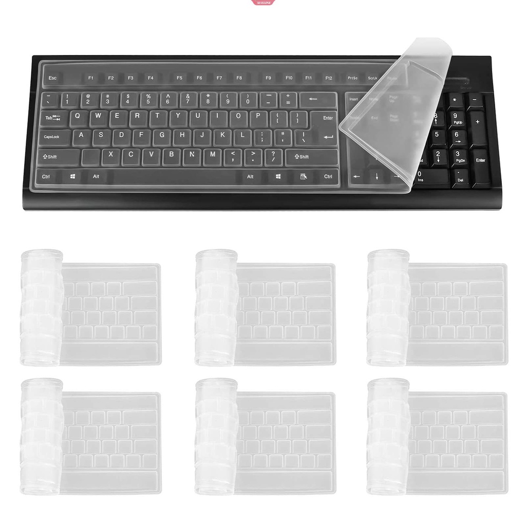 Cover keyboard Untuk Komputer Desktop Universal 445X140mm silicone keyboard cover case Transparan Bening protecter film [ZXL]