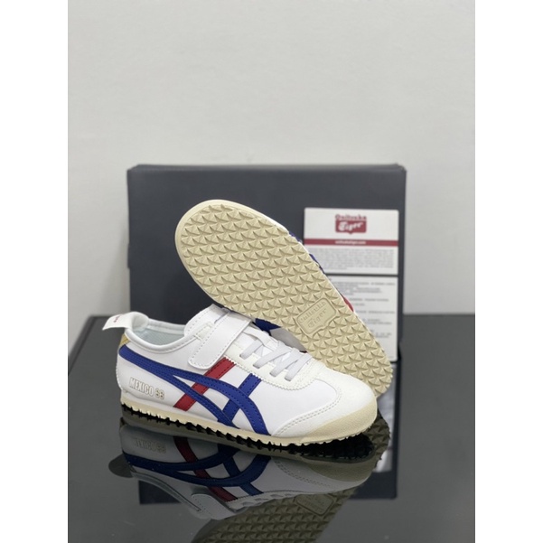 Sepatu Onitsuka Tiger Mexico 66 Kids White Blue Red Free Paperbag