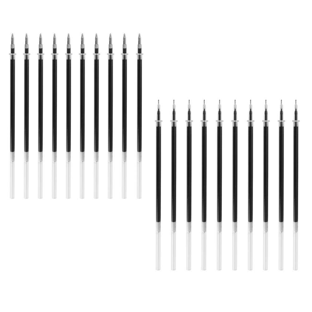 10pcs 0.5MM Transparan Tabung Jarum/Bullet Tip Signature Pen/Pulpen Ganti Refill Tinta Hitam Kantor Sekolah Perlengkapan Tulis