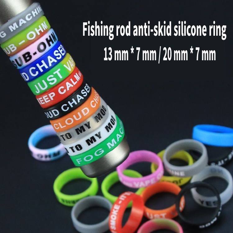 Anti Slip Berbentuk O ring handle Grip Fix ring/10PCS Fishing Rod silicone handle Band/Untuk Ketapel Pancing Pancing Fishing Tackle/anti-Selip ring Ketapel handle silicone ring/