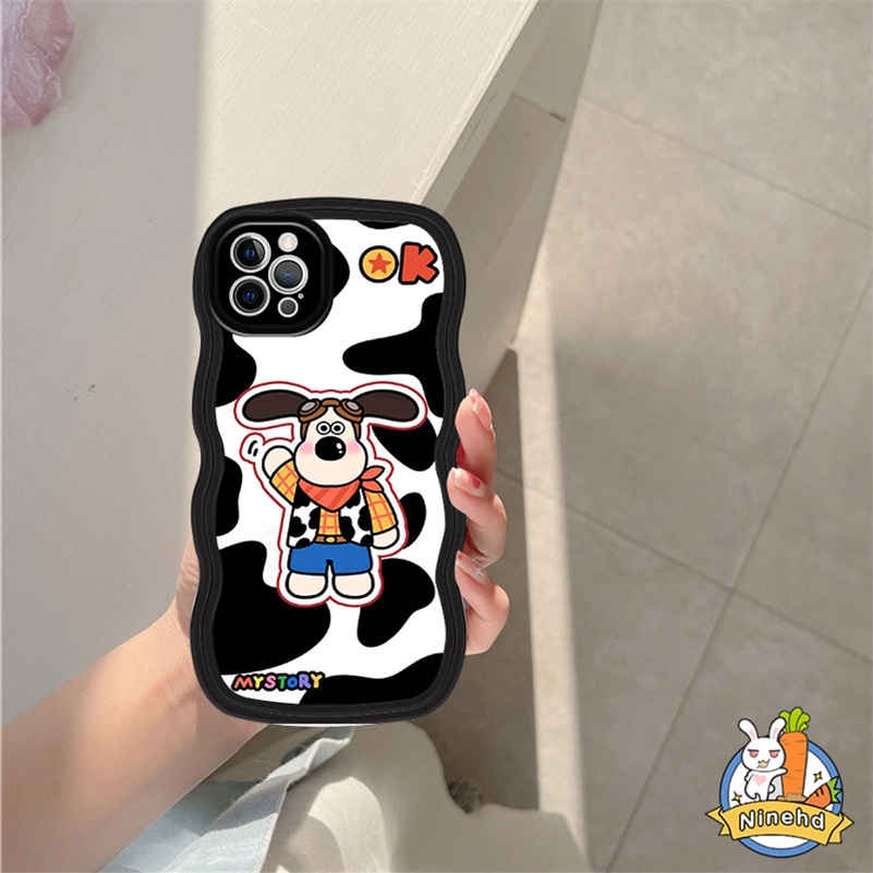 Xiaomi Redmi 12C A1 10C 10A 10 9 9A 9C 9T Note 12 11 11s 10 10s 9 9s 8 Pro Mi 11 Lite Mi 11T Pro 10T Pro Poco F3 X3 Pro Kartun Pasangan Casing Ponsel Tpu Lembut Tahan Guncangan Case Wavy Edge