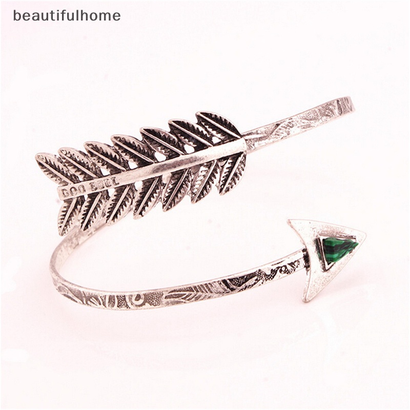 {beautifulhome} Vintage Bohemian Upper Arm Bracelet Arrow Open Bangle Armlet Arm Cuff Adjustable.