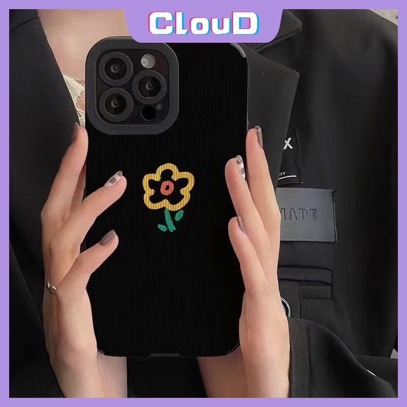 Musim Panas Segar Floral Mewah Tekstur Kulit Case Kompatibel Untuk IPhone 7plus7 8 Plus X XS Max11 13 12 14 Pro Max XR Lukisan Minyak Flowers Telepon Shockproof Soft Cover