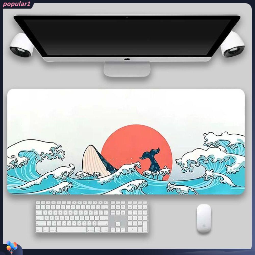 Populer Mouse Pad Anti Air Gelombang Besar Alas Meja Untuk Kantor