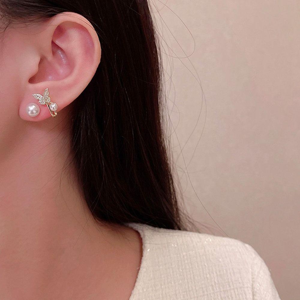 Mxbeauty Anting Kupu-Kupu Kecil Fashion Dengan Berlian Electroplating Alloy Wanita Perhiasan Untuk Wanita