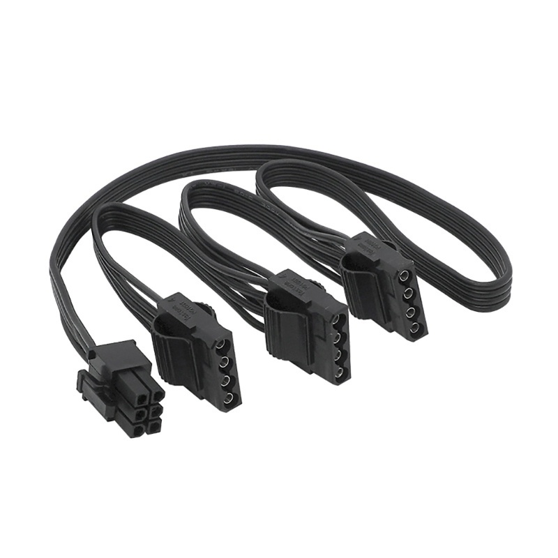 Bt 70CM 6PIN Ke 3x IDE Molex 4PIN Port Power Supply Cable Untuk X-1050XM2 X-1250XM2 SS660 760 860XP2 X-650KM3 X-750KM3