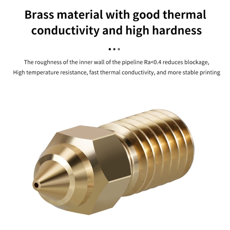 Bt Nozzle Kuningan Aliran Tinggi Nozzle Kepala Print Tiga Mata Untuk Printer 75 CHT 3D Konduktivitas Thermal Yang Bagus Kepala Print