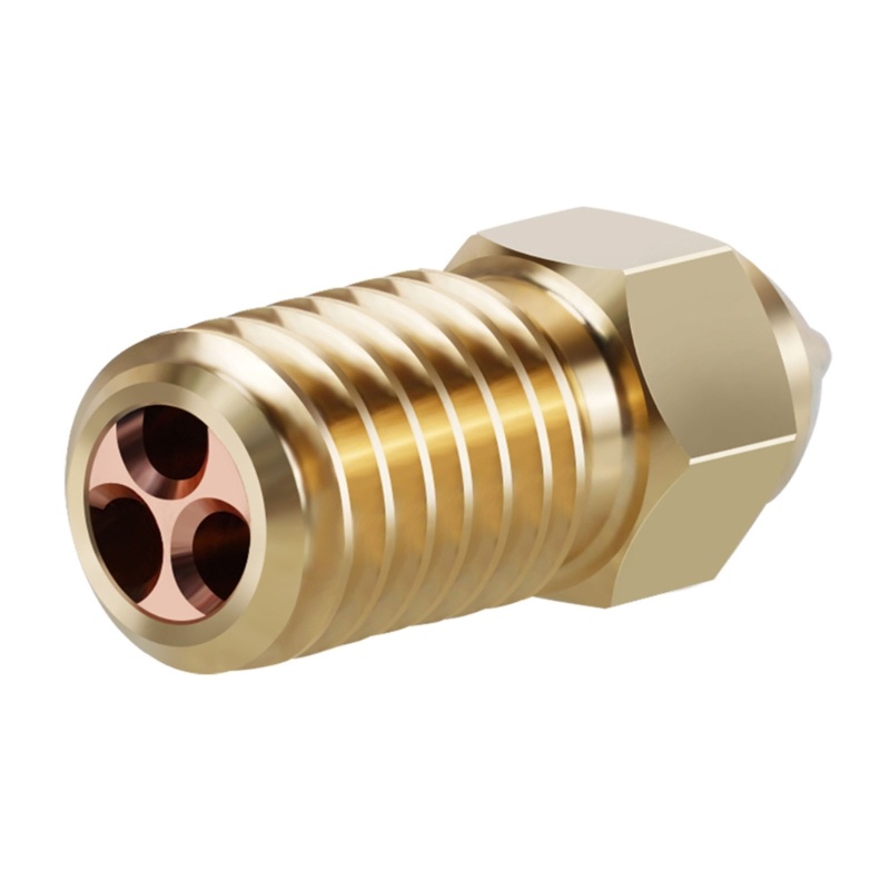 Bt Nozzle Kuningan Aliran Tinggi Nozzle Kepala Print Tiga Mata Untuk Printer 75 CHT 3D Konduktivitas Thermal Yang Bagus Kepala Print