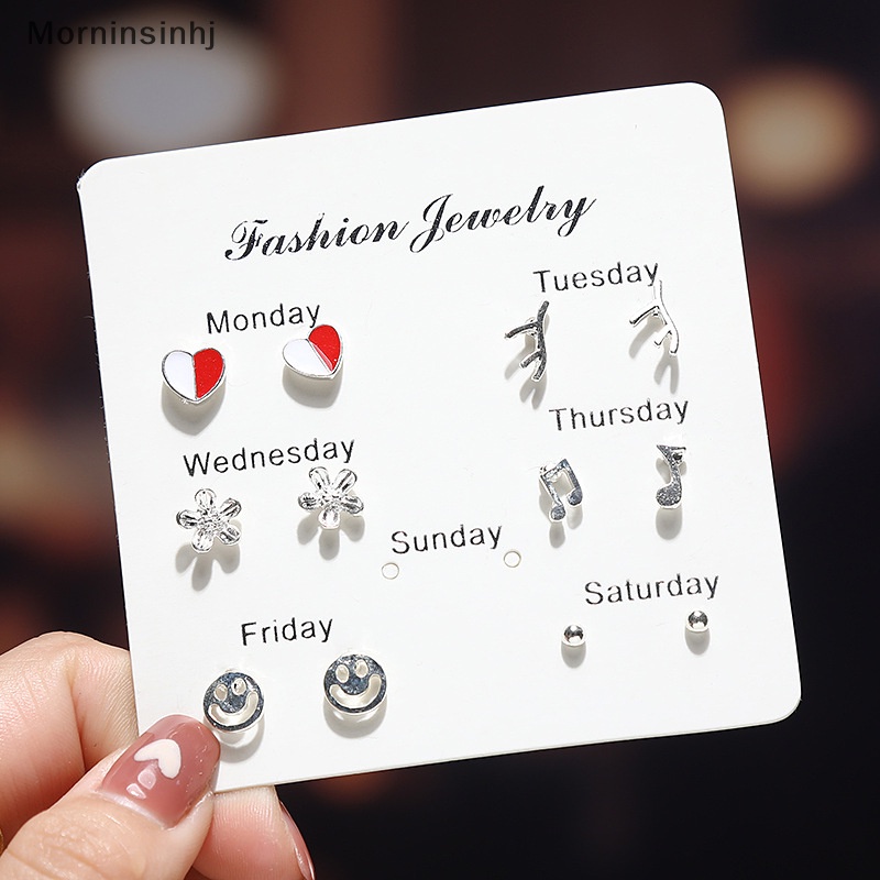 Mornin Set Anting Stud Untuk Wanita Gadis Sederhana Lucu Indah Mini Earrings Perhiasan Hadiah id