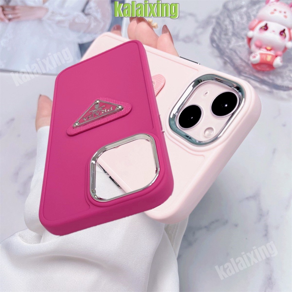 Plating 3D Prada Case Untuk iPhone 14 Pro Max 13 Pro 12 11Pro X XR Xs Max 7/8Plus Casing Silikon Penutup Belakang