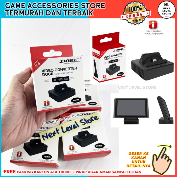 Dobe Video Converter Dock Nintendo Switch TNS-1828 Adapter HDMI