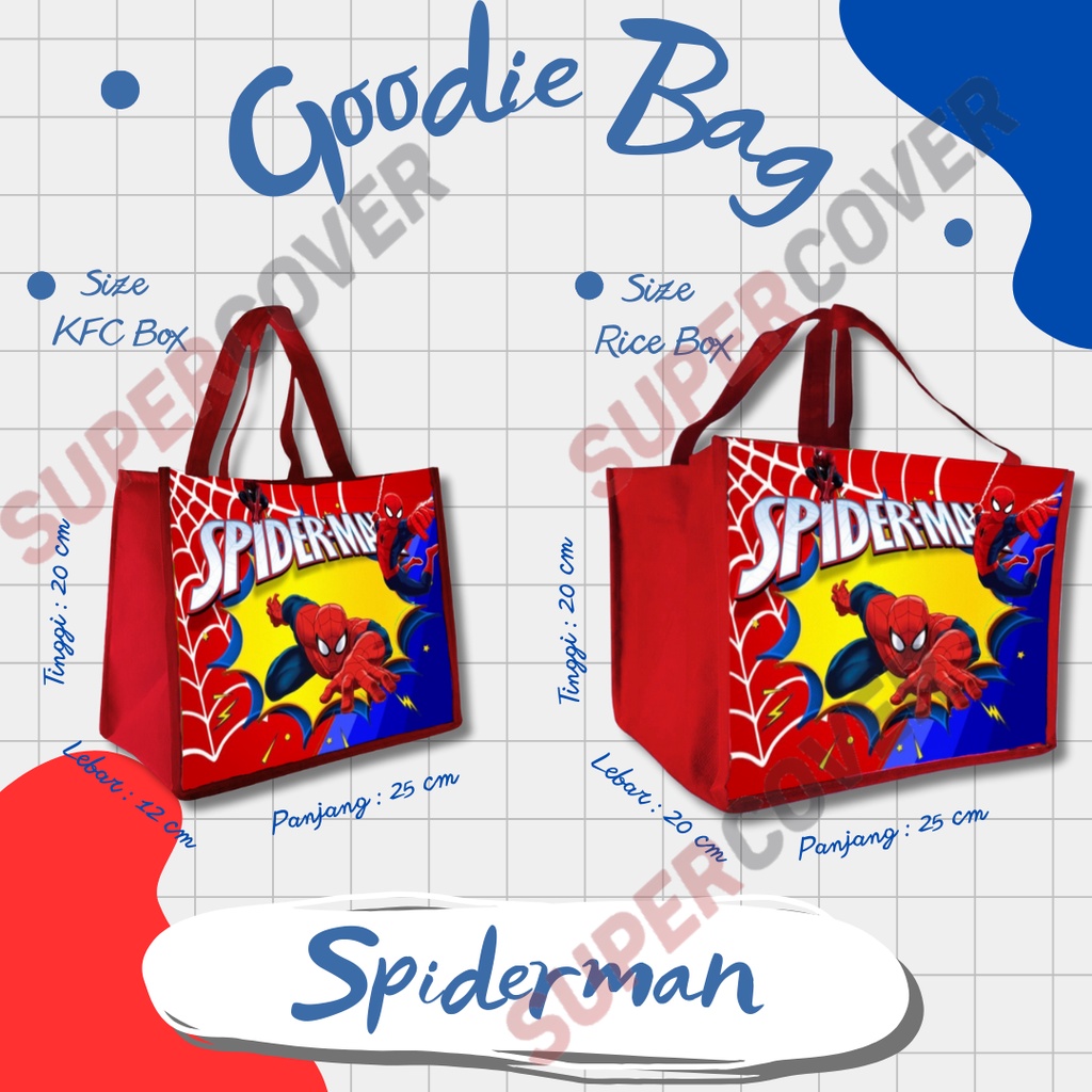 

Goodie Bag Gambar Spiderman Warna MERAH