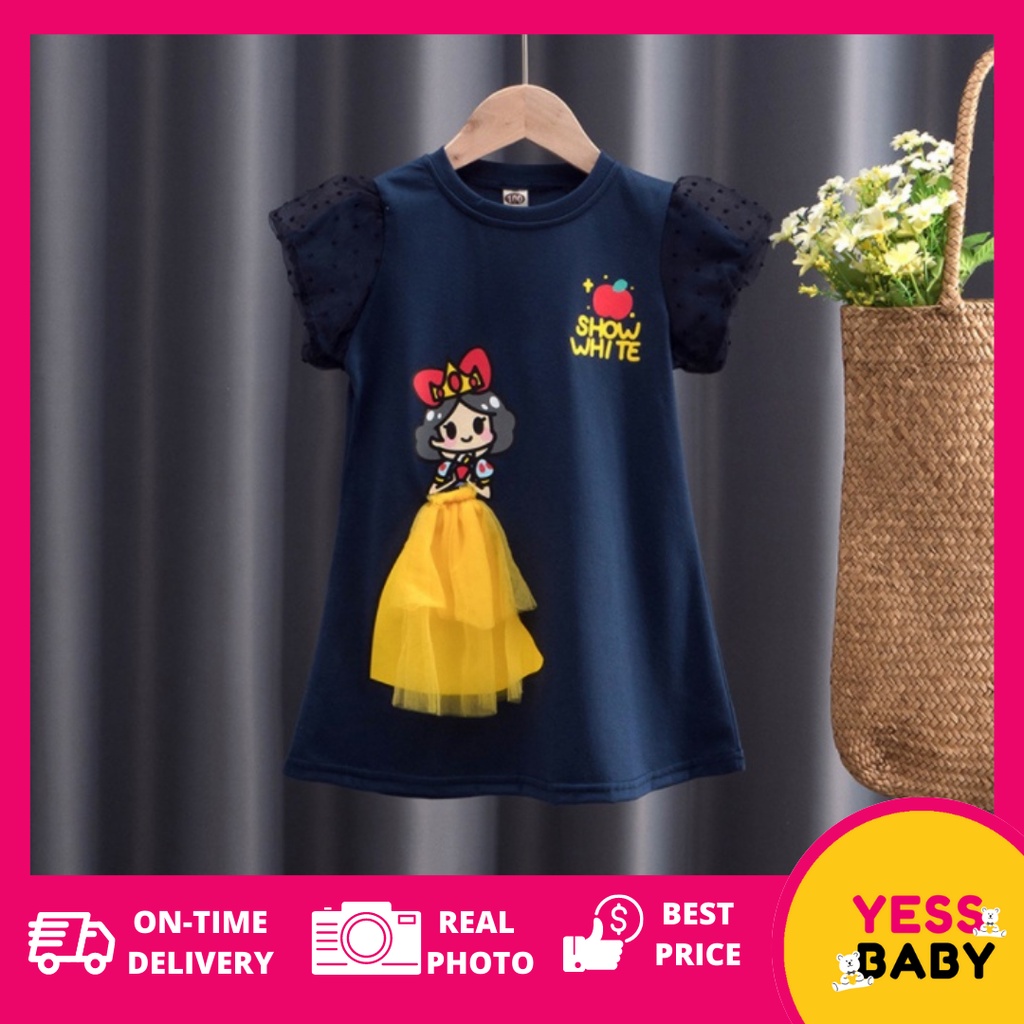 YESSBABY PRINCESS PUFF EBV Baju Dress Anak Perempuan Import