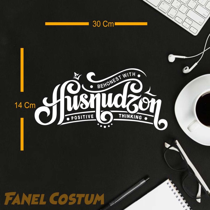 

[PS] STIKER HUSNUDZON CUTTING STICKER MOBIL LAPTOP - Putih