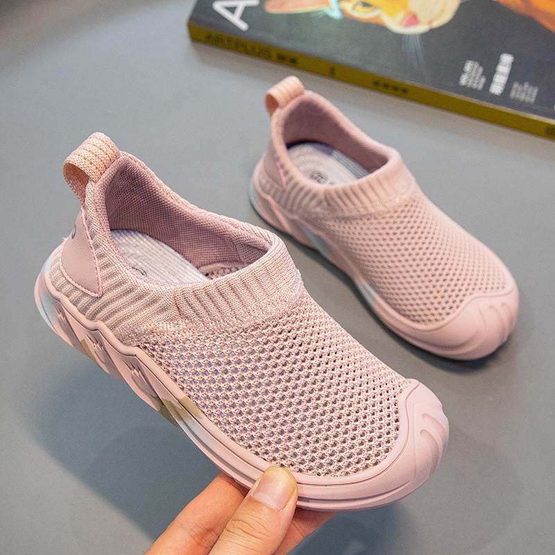 IFANS Sepatu Anak Sepatu Kanvas Bernapas Mesh Sepatu Kasual Warna Warni Sepatu Bayi Balita Anak Slip on 3-12 Tahun