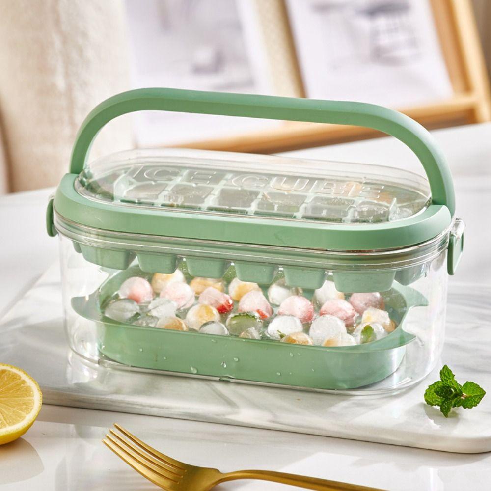 【 ELEGANT 】 Cetakan Es Loli Teh Cocktails Dengan Tutup Mudah Dilepaskan Desain Susun Plastik Ice Cream Mould