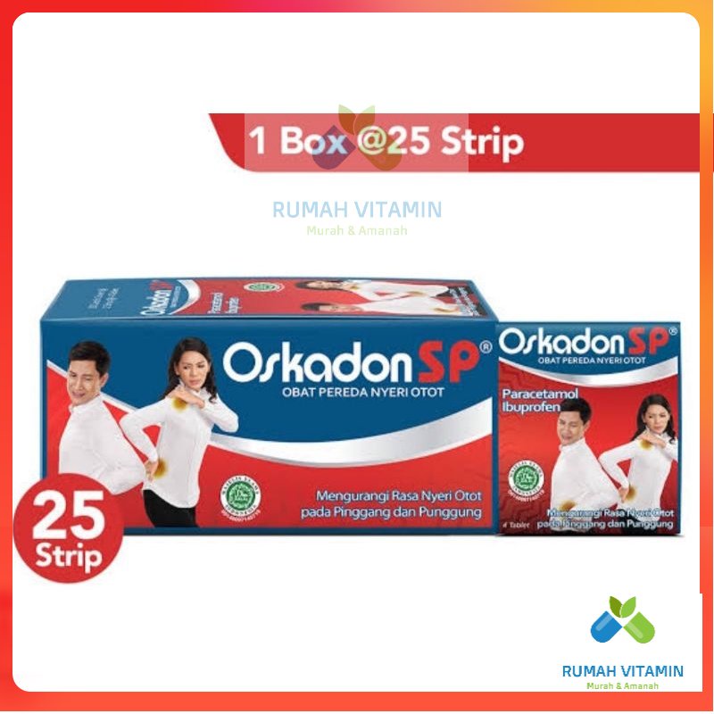 OSKADON SP BOX ISI 25 STRIP @100 TABLET - OBAT NYERI OTOT | VITAMIN KU