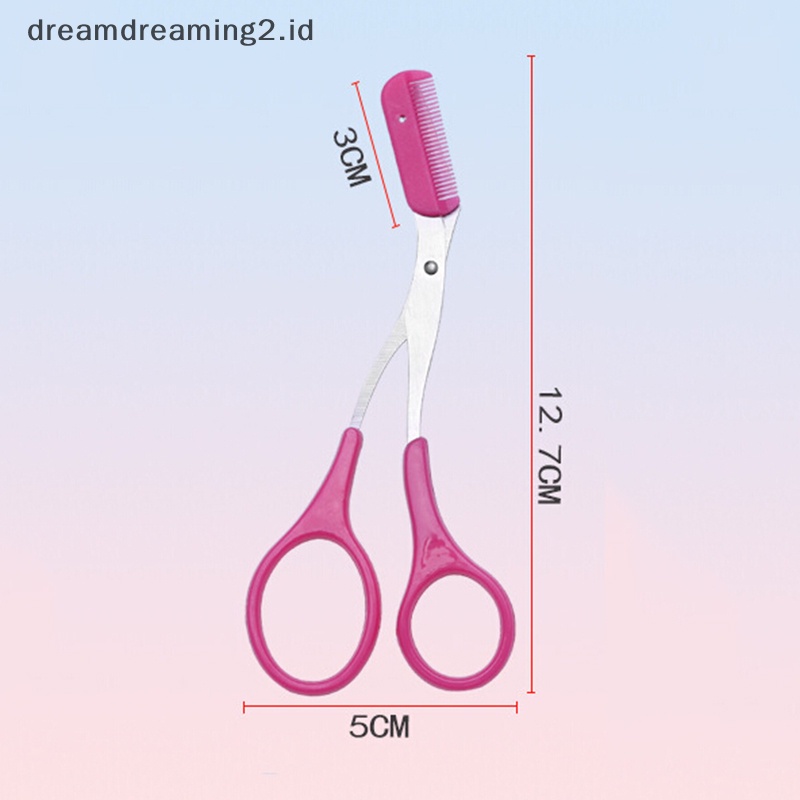 (drea) Makeup Alis trimmer combs eyelash hair remover Gunting grooming Alat Kecantikan //