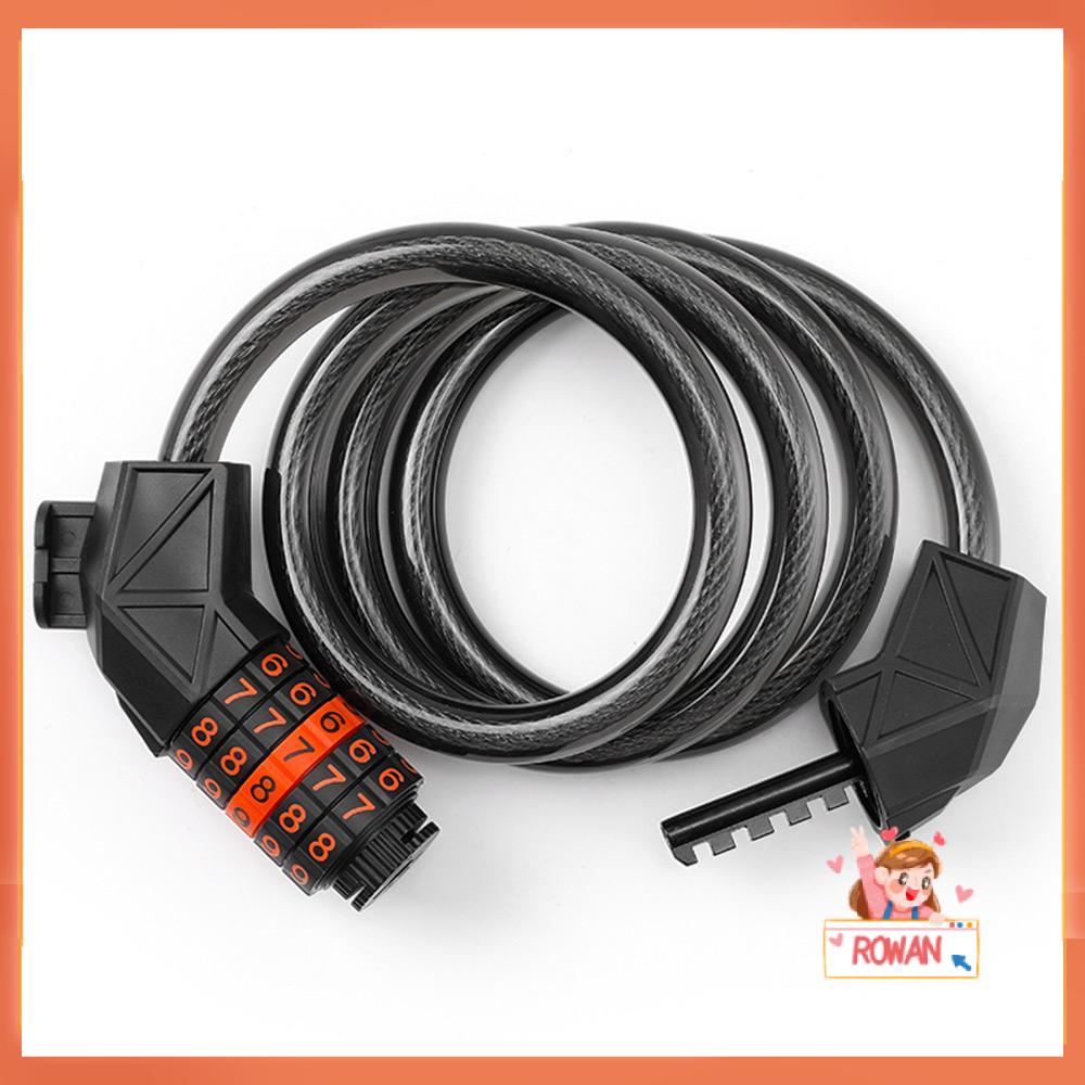 R-FLOWER Kunci Sepeda Aksesoris Bersepeda Keamanan Tinggi Kunci Sepeda Kombinasi 5digi Heavy Duty