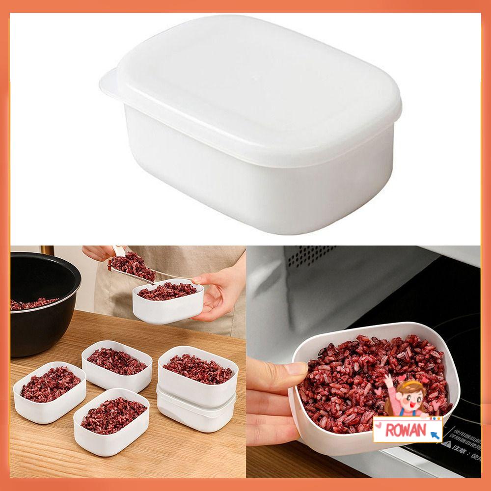 R-FLOWER Lunch Box Microwavable Untuk Pelajar Pekerja Kantor Wadah Makanan Persegi Panjang