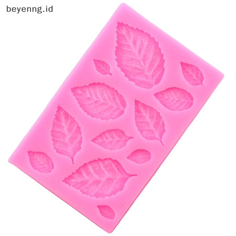 Beyen Cetakan Silikon Bentuk Daun Leaves Dekorasi Kue Fondant Cookies Moulds Alat Baking ID