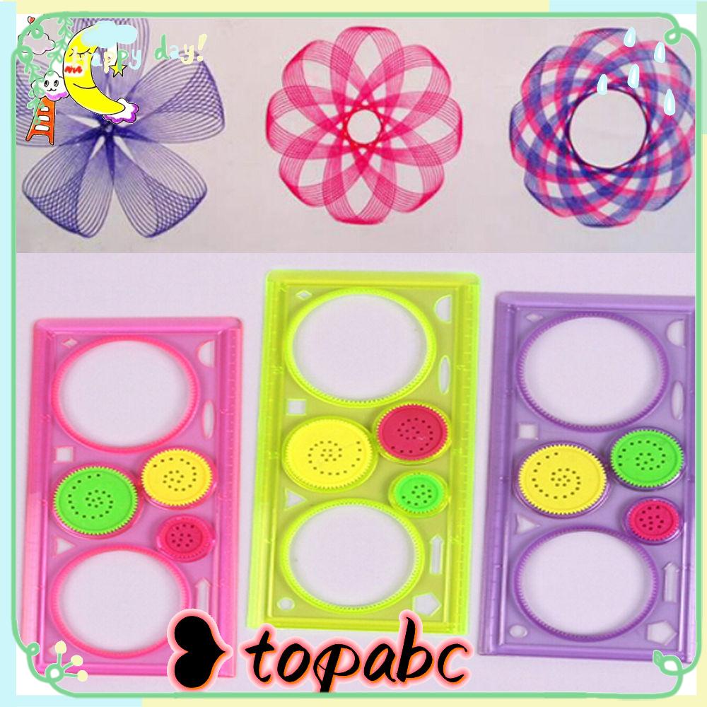 TOP Penggaris Spirograph Siswa Klasik Serut Stensil Alat Tulis