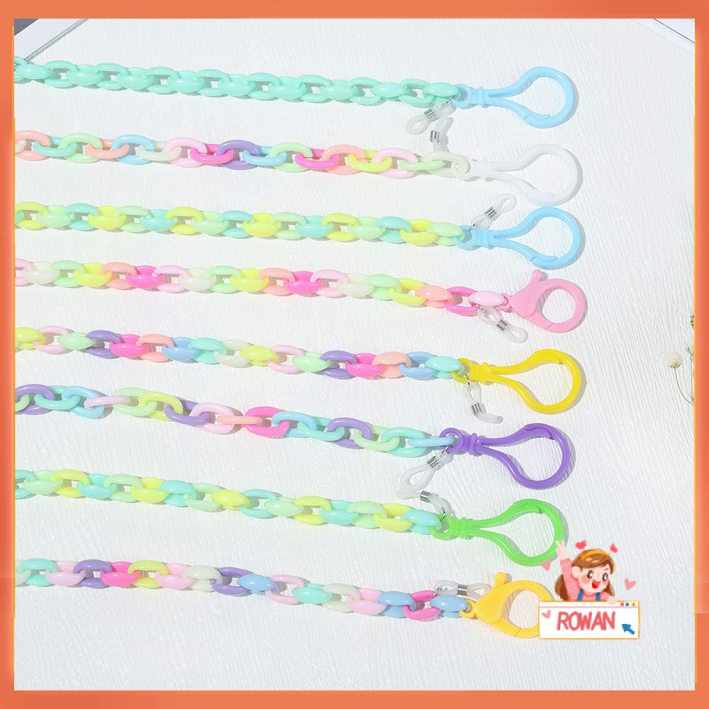 R-FLOWER Warna Acak Rantai Kacamata Wanita Anak Lanyard Akrilik Non-slip