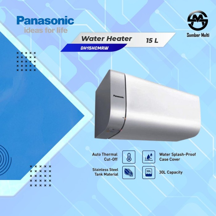 Water Heater Panasonic / Pemanas Air Listrik 15Liter 350Watt