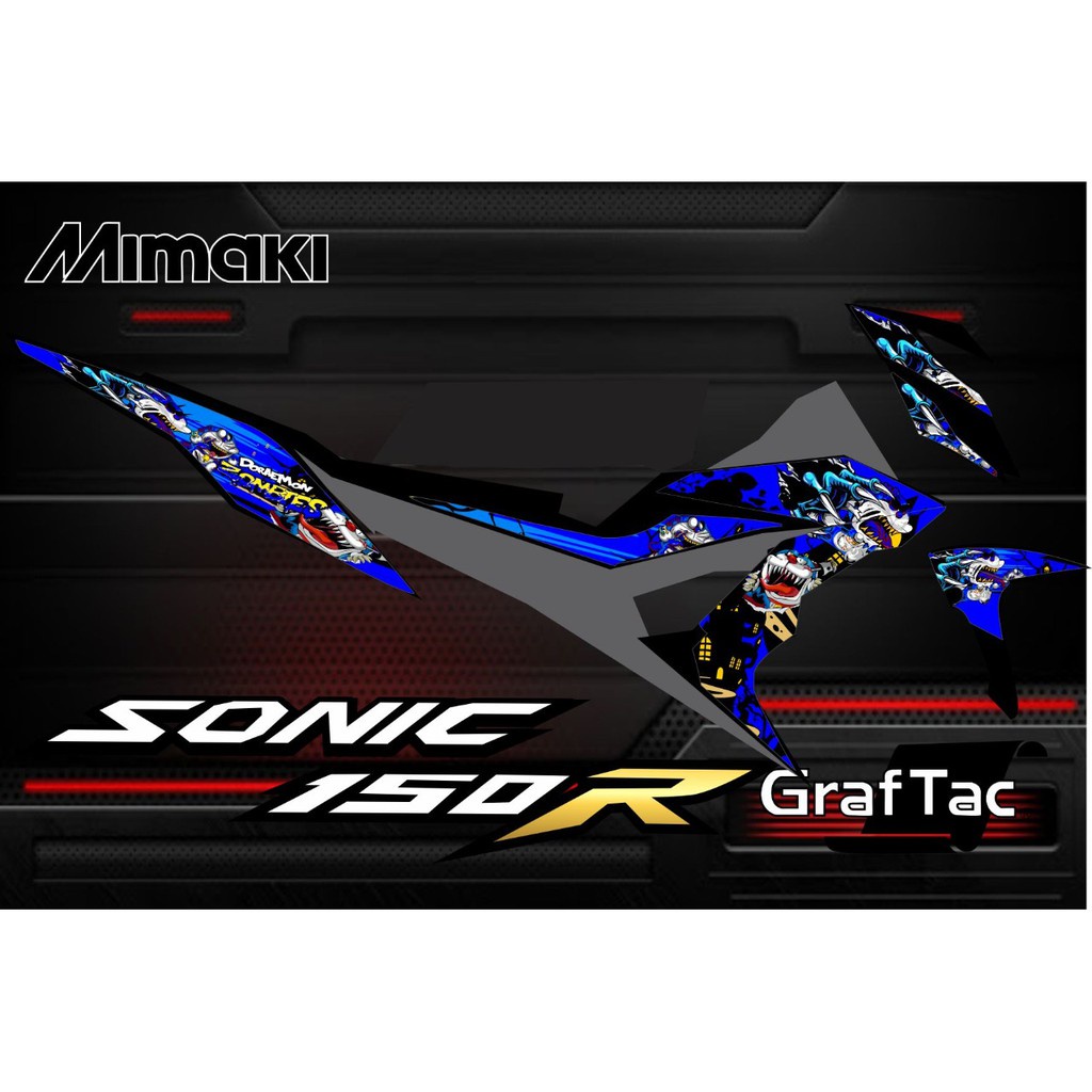 Stiker Striping Motor Honda Sonic 150R Full Variasi Karakter keren striping variasi warna sonic 150r