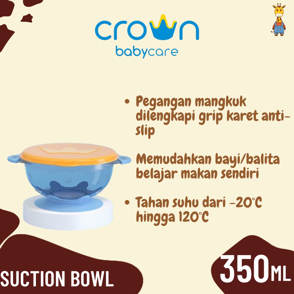 Moro-Moro By Babyhood - Crown Suction Bowl 350Ml | Mangkuk Makan Anak