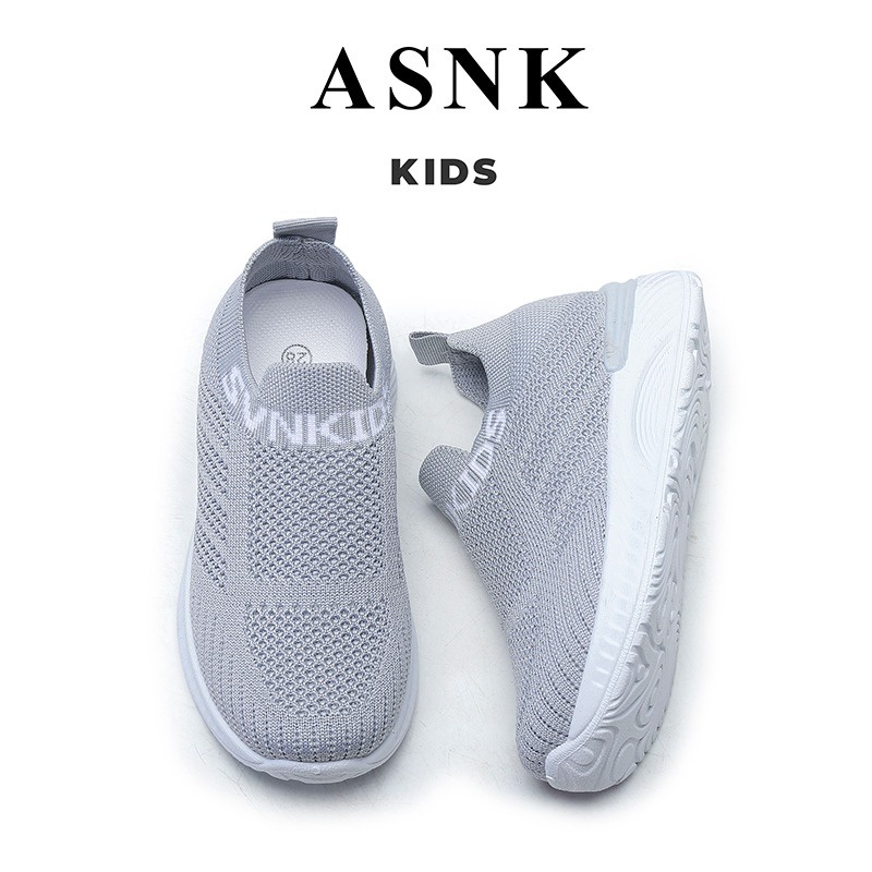 [GROSIR][COD] SEVEN_DAY SEPATU SLIP ON RAJUT ANAK-ANAK UNTUK USIA 3-9 TAHUN / BOY &amp; GIRL WM2331 ABU